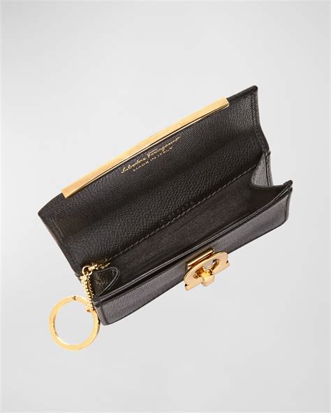 ferragamo key chain|ferragamo leather card holder.